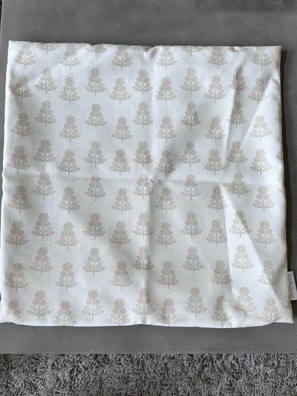 Brooke and Lou "Stella" Pillow Cover in Natural, for 20x20 Square (NO INSERT)